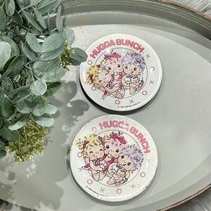 Hugga Bunch Metal Plates Pair Vintage Hallmark‎ 1984 Tea Set